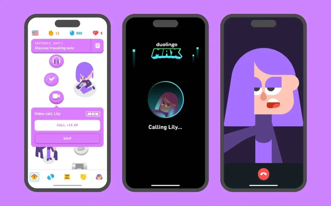 Duolingo video call with Lily hero